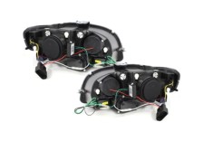 Set 2 faruri Dectane DRL look compatibil cu Audi A4 B7 04-08, drl optic, black foto