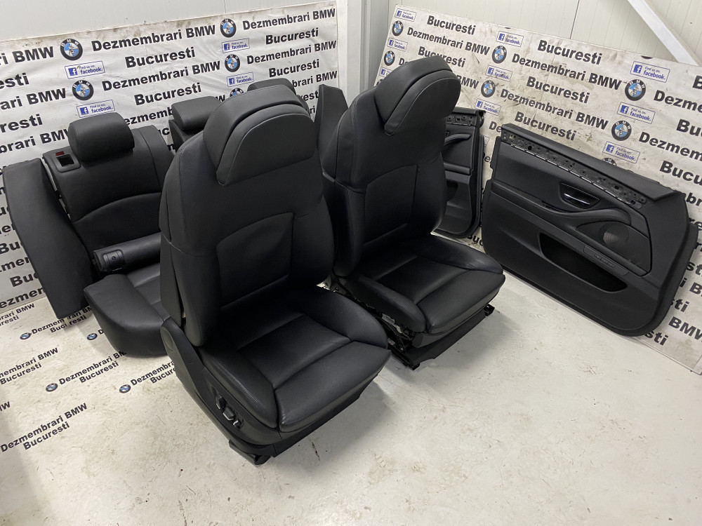 Scaune interior BMW F10,F11,F01 Recaro confort sport piele neagra |  Okazii.ro