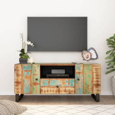 vidaXL Dulap TV, 105x33,5x46 cm, lemn masiv reciclat&amp;amp;lemn prelucrat foto