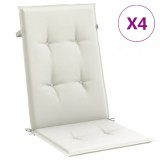 Cumpara ieftin Perne scaun spatar inalt, 4 buc. melanj crem 120x50x4 cm textil