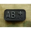Patch Bloodtype AB POS cauciuc, Blackops JTG