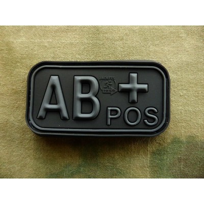 Patch Bloodtype &amp;quot;AB POS&amp;quot; cauciuc, Blackops JTG foto