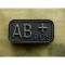 Patch Bloodtype AB POS cauciuc, Blackops JTG