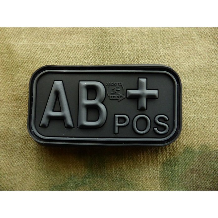 Patch Bloodtype AB POS cauciuc, Blackops JTG