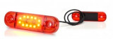 Lampa Gabarit LED Ovala Slim Rosie 12V 24V W97.3 715 Omologare E20 Accesorii Auto