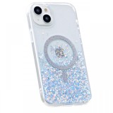 Devia Husa Shiny Series Original Design Magnetic iPhone 15 Plus Transparent / Albastru