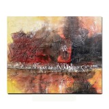 Tablou abstract pictat manual, Fantezie in abstract 8, 60x50cm ulei pe panza in relief efect 3D, gata de agatat pe perete