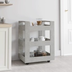 vidaXL Cărucior de bucătărie gri beton 60x45x80 cm lemn prelucrat
