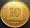 Moneda exotica 10 AGOROT - ISRAEL, anul 2008 * cod 4062 A = UNC, Asia