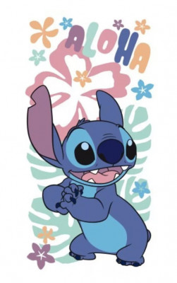 Prosop de baie Disney Lilo and Stitch Aloha , 70x140cm,100% Poliester (Uscare rapida) foto