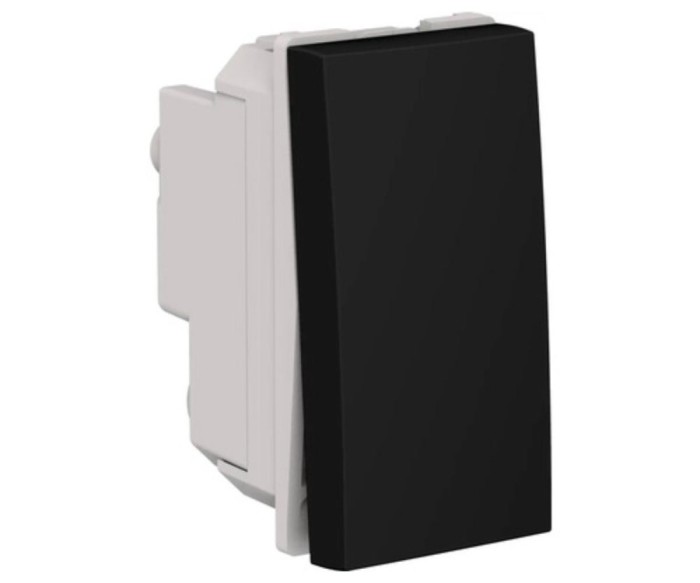 Intrerupator cu revenire 1M Flexo Himel negru mat