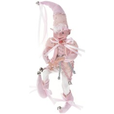 Elf decor Pink Velvet 40 cm