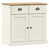 Cumpara ieftin Servanta cu sertare &bdquo;VIGO&rdquo; 78x40x75 cm, alb, lemn masiv de pin