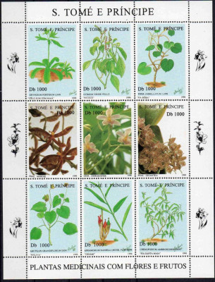 SAO TOME PRINCIPE 1996, Flora, serie neuzata, MNH foto