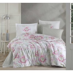 Set de lenjerie pentru pat dublu, Clasy, din bumbac satinat fin, Pataya