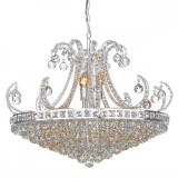 Cumpara ieftin Candelabru din sticla si metal argintiu &Oslash; 80 cm x 60 / 182 h