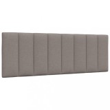 VidaXL Pernă pentru tăblie de pat, gri taupe, 120 cm, material textil