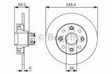 Disc frana CITROEN C3 Picasso (2009 - 2016) BOSCH 0 986 479 S43