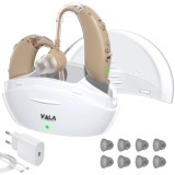 2 X Aparat Auditiv Vala Tech&reg;️, Autonomie 210h, Amplificare 130dB, 4 Moduri de Ascultare, Reincarcabil, Carcasa Portabila