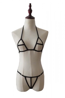 Q574-1 Lenjerie fetish din material elastic cu decupaje foto