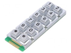 Tastatură Metalică 12 Butoane Rezistentă la Apă
