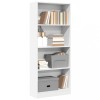 Gossi biblioteca, alb, 60x24x143 cm, lemn prelucrat