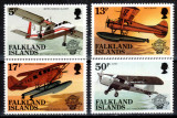 Falkland 1983, Mi #386-389**, aviatie, avioane, MNH! Cota 4 &euro;!, Transporturi, Nestampilat