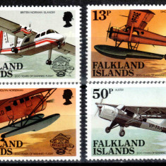 Falkland 1983, Mi #386-389**, aviatie, avioane, MNH! Cota 4 €!