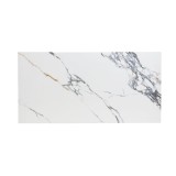 Gresie exterior / interior portelanata Superior Full Lappato, 60 x 120 cm, alb, lucioasa, rectificata, imitatie marmura