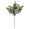 Ramură Decorativă Crăciun, Bej șampanie, Pomușoare și Strass, 23 cm