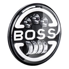 Lampa Suplimentara LED pentru Vehicule Off-Road, ATV, SSV, cu inscriptie &bdquo;BOSS&rdquo; si functii: Faza Lunga, Faza Scurta, Semnalizare, Pozitie, tensiune al