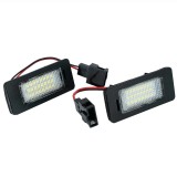 Set 2 Lampi LED Numar Audi A7 Golf VI Passat Jetta Touran Touareg Sharan, 24 SMD, 6000K, Canbus, Fara Eroare Bec Ars