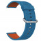 Curea piele, compatibila Huawei Watch GT 3 Pro, telescoape Quick Release, 18cm, Ocean Blue