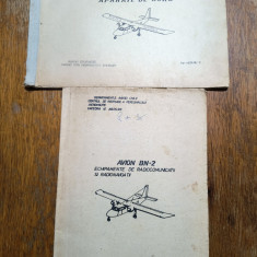 Lot 2 carti tehnice pentru avionul BN-2, aviatie, uz didactic / R4F