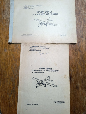 Lot 2 carti tehnice pentru avionul BN-2, aviatie, uz didactic / R4F foto