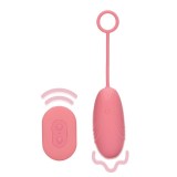 Ou vibrator LOVELINE Ultra Soft Silicone Egg Vibrator with Remote Control, control prin telecomandă, 10 funcții de vibrație, roz