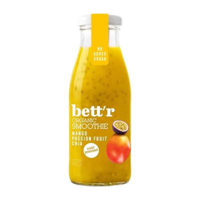 Smoothie cu mango, fructul pasiunii si chia, bio, 250ml, Bettr foto