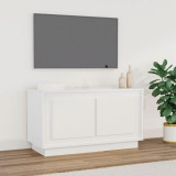 Comodă TV, alb extralucios, 80x35x45 cm, lemn prelucrat, vidaXL
