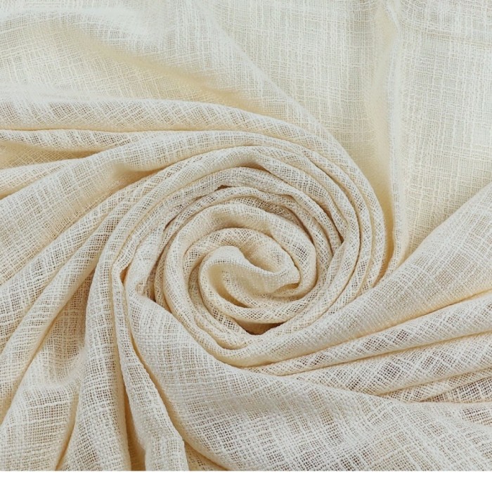 Perdea Caressa, Sigrid CUJ07, poliester, crem, 135 x 240 cm