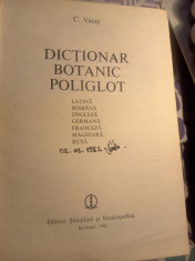 Dicționar botanic poliglot foto