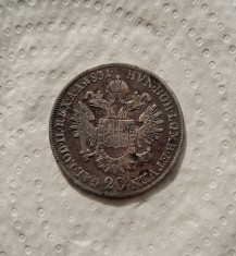 Moneda de 20 kreuzer 1831 A, argint