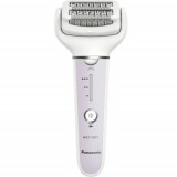 Epilator Panasonic ES-EY30-V503, Wet &amp; Dry, Cordless, 2discuri &amp; 60 pensete, Senzor presiune, Discuri duble, Cap flexibil si pivotant la 90&deg;, 3 viteze