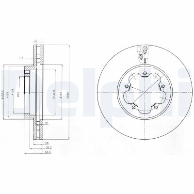 DELPHI BG4007 Disc frana foto