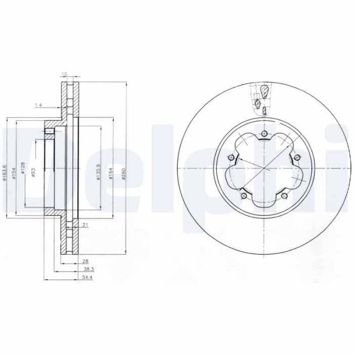 DELPHI BG4007 Disc frana