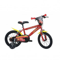 Bicicleta pentru copii CARS, 16 inch, maxim 60 kg, 5 ani+ foto