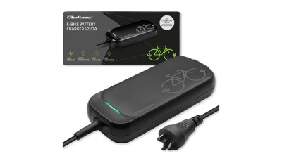 &amp;Icirc;ncărcător rapid Qoltec pentru bicicletă electrică Bosch 36V | 42V | 2A | mufă Bosch | rezistent la apă + cablu de alimentare foto