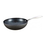 Tigaie WOK Herenthal, 26 cm, interior marmorat, aluminiu, Negru