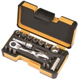 Felo XS StrongBox - Set capete de insurubare si chei tubulare mixt 18 bucati