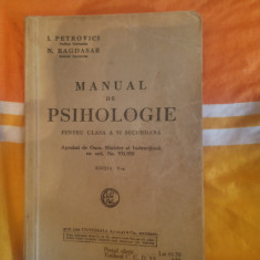 Manual de psihologie clasa VI-secundara-Prof.I.Petrovici,Asist.Univ.N.Bagdasar