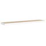Cumpara ieftin Raft de perete suspendat, stejar si alb, 120x23,5x3,8 cm, MDF